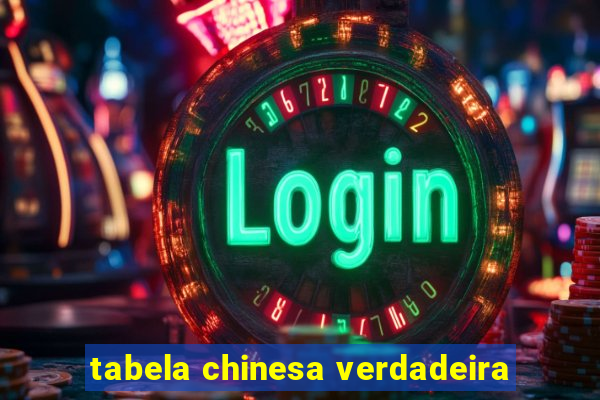 tabela chinesa verdadeira